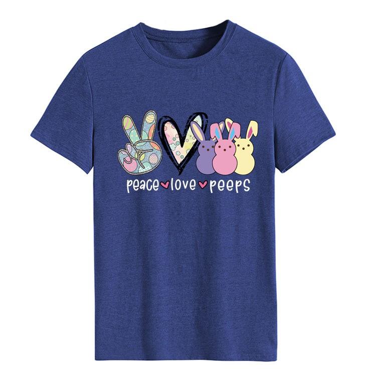 Women’S Will Trade Easter Bunny Alphabet Print Short Sleeve Crew Neck T-Shirt