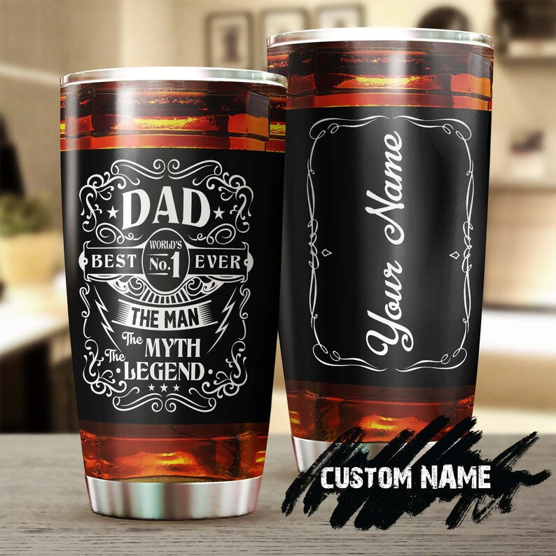 Dad The Man The Myth The Legend Personalized Tumbler-Birthday Christmas Gift Father’S Day Gift For Father Dad From Daughter Son