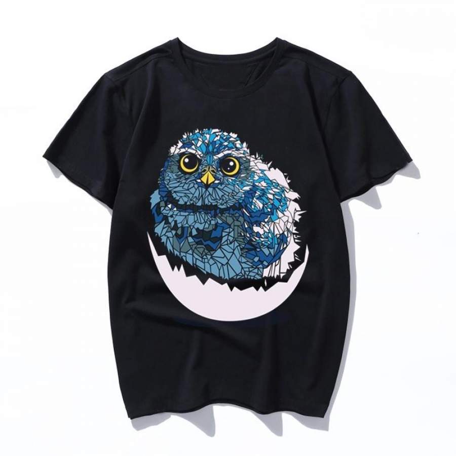 baby owl clothes Women T Shirt Art Oil Painting Graphic aesthetic Cute Female T-shirt Casual Harajuku Men Tshirt Funny Ulzzang