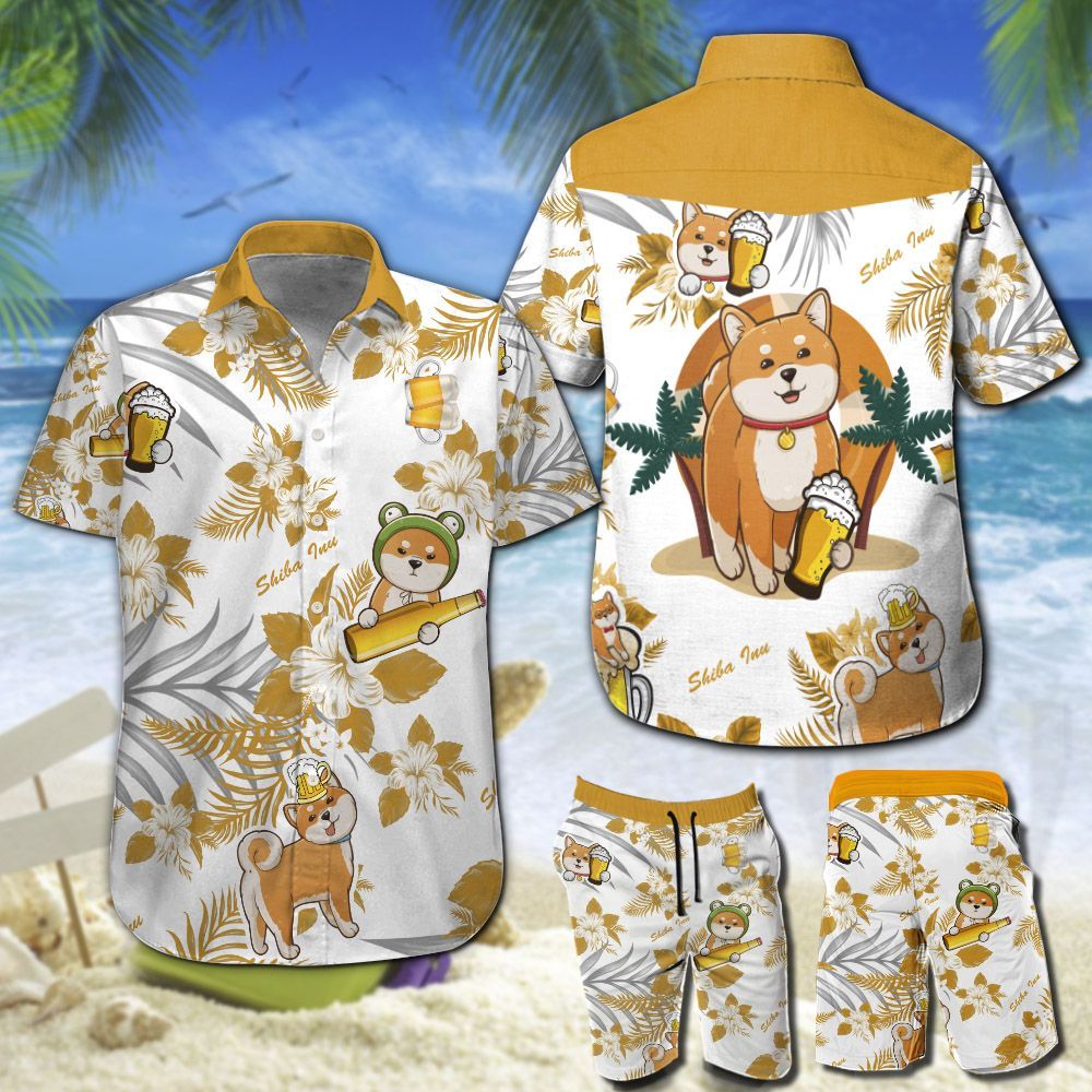 Shiba Inu Beer Hawaii Shirt 202 Ha81075