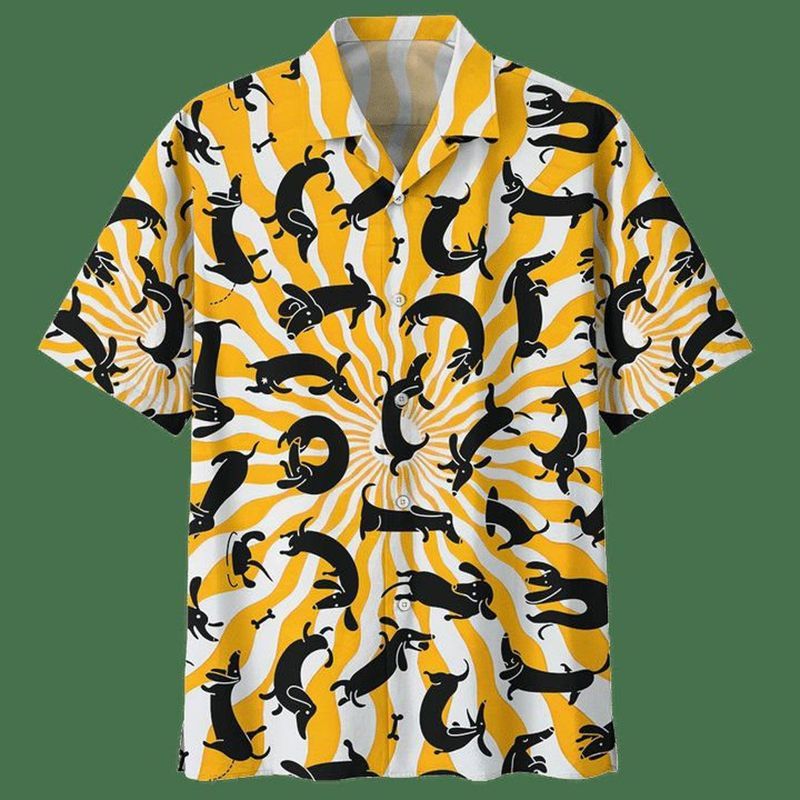 Dachshund Summer Yellow Unique Design Unisex Hawaii Shirt For Men And Women Ha19625