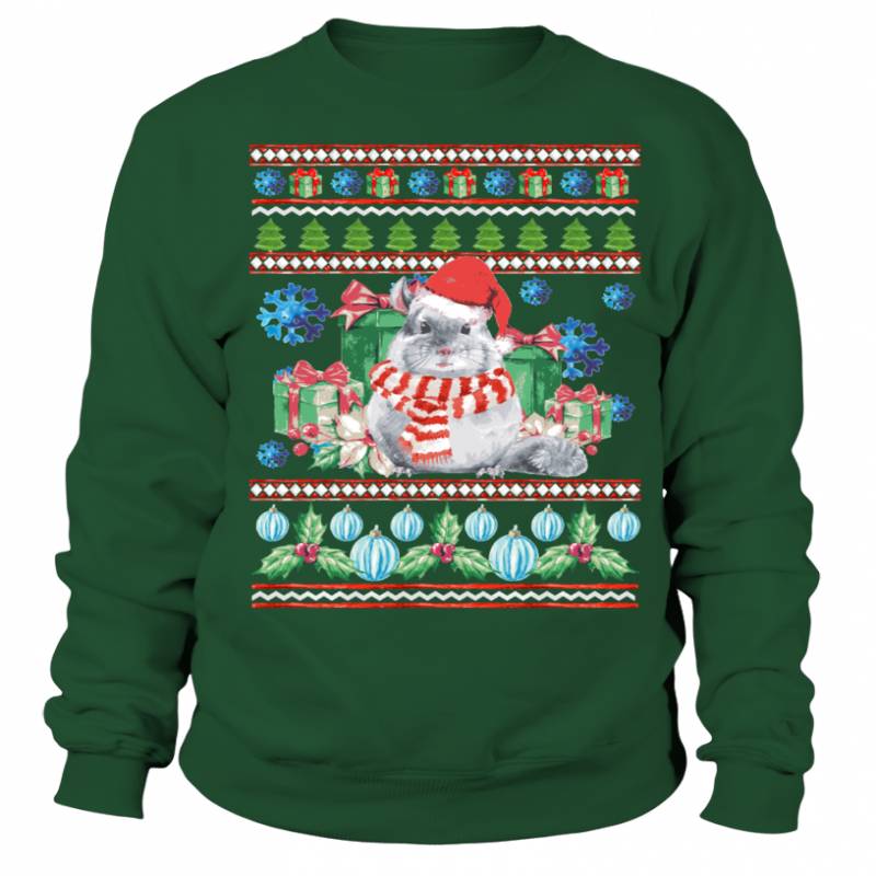 Chinchilla Ugly Christmas Sweater T shirts C-XFUXV4