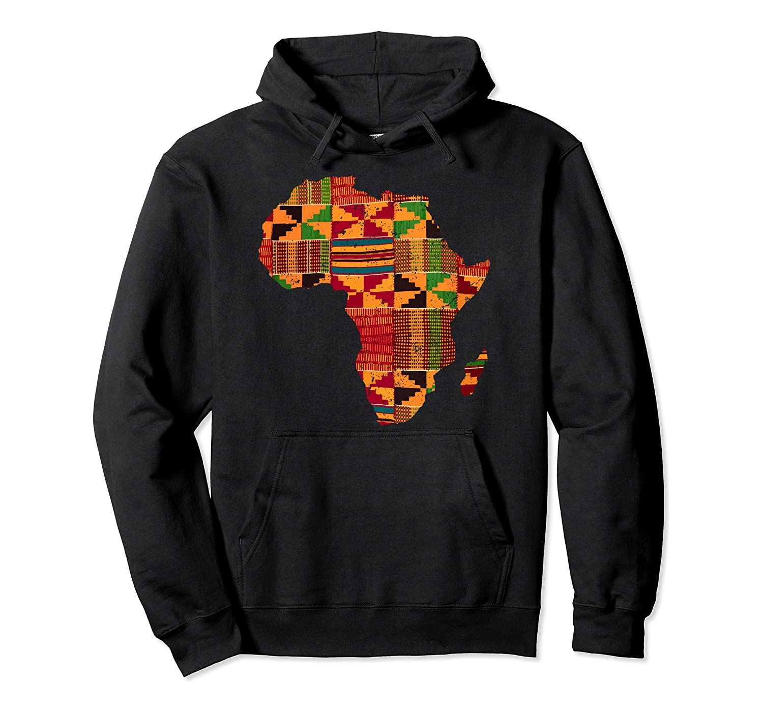 Cool Africa Map Kente Cloth Gift For Men Women African Lover Pullover Hoodie, T-Shirt, Sweatshirt