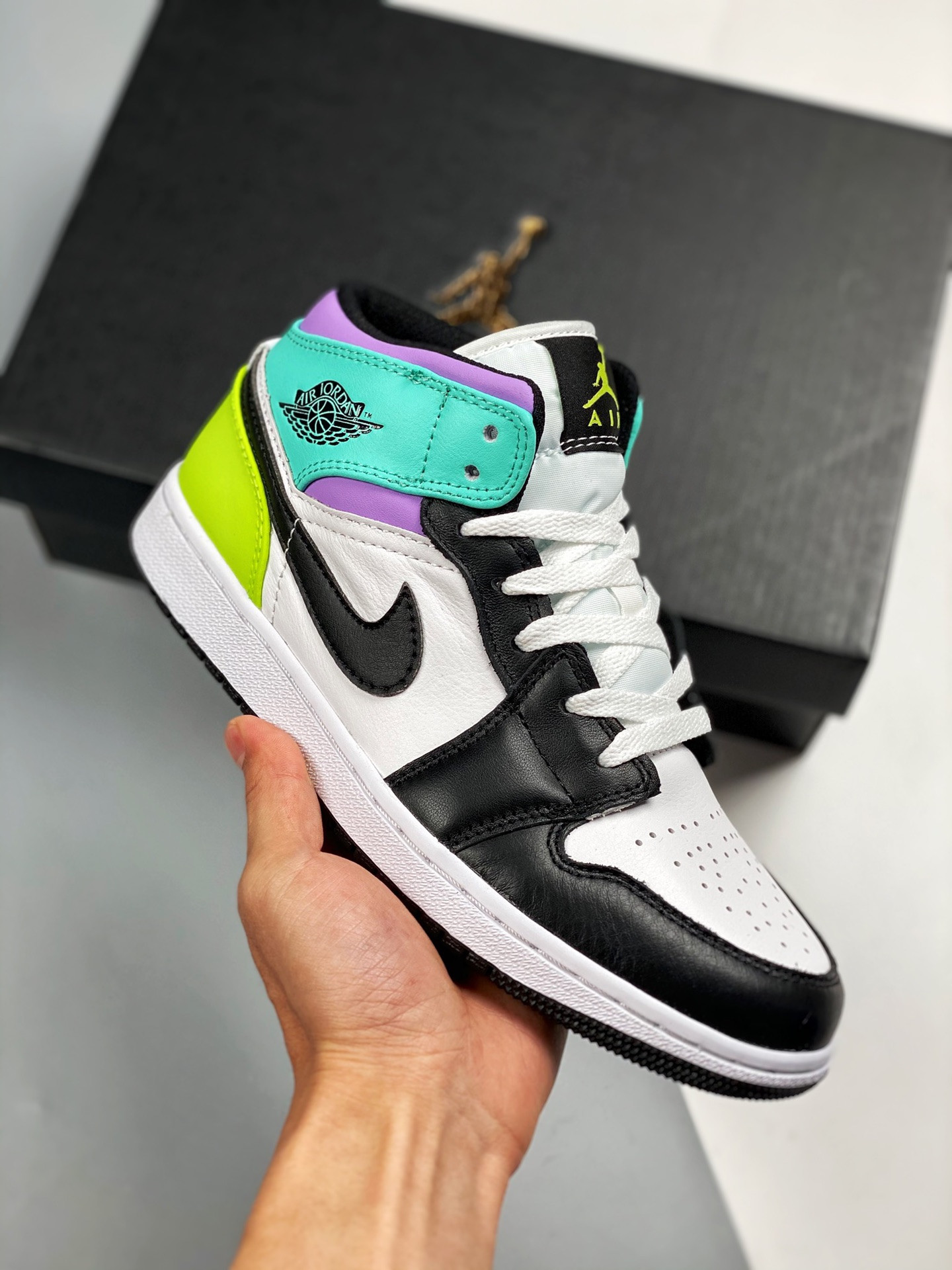 JD 1 Mid Purple Teal Green 554725-175 5341625