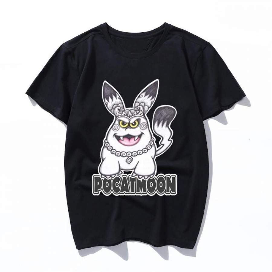 pocatmoon Kawaii Ullzang Harajuku Aesthetic T-shirt cartoon Print Short Sleeve Tops Tees Korean New Fashion Casual women’s men’s Clothing