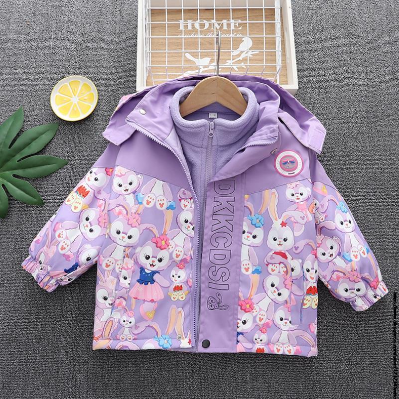 StellaLou Winter Girls Jackets Infants Thick Coats Girls Warm Hooded And Jacket 2 Pcs Children Outerwear 1-8 Y Toddler Snowsuit alx