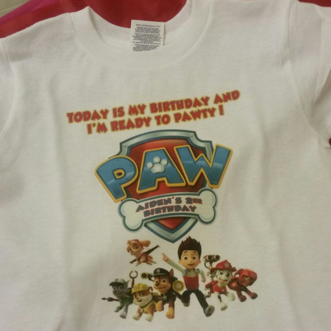 Paw Patrol Birthday Shirt Ready To Ship For Mr Aiden S 2Nd Birthday Shirt