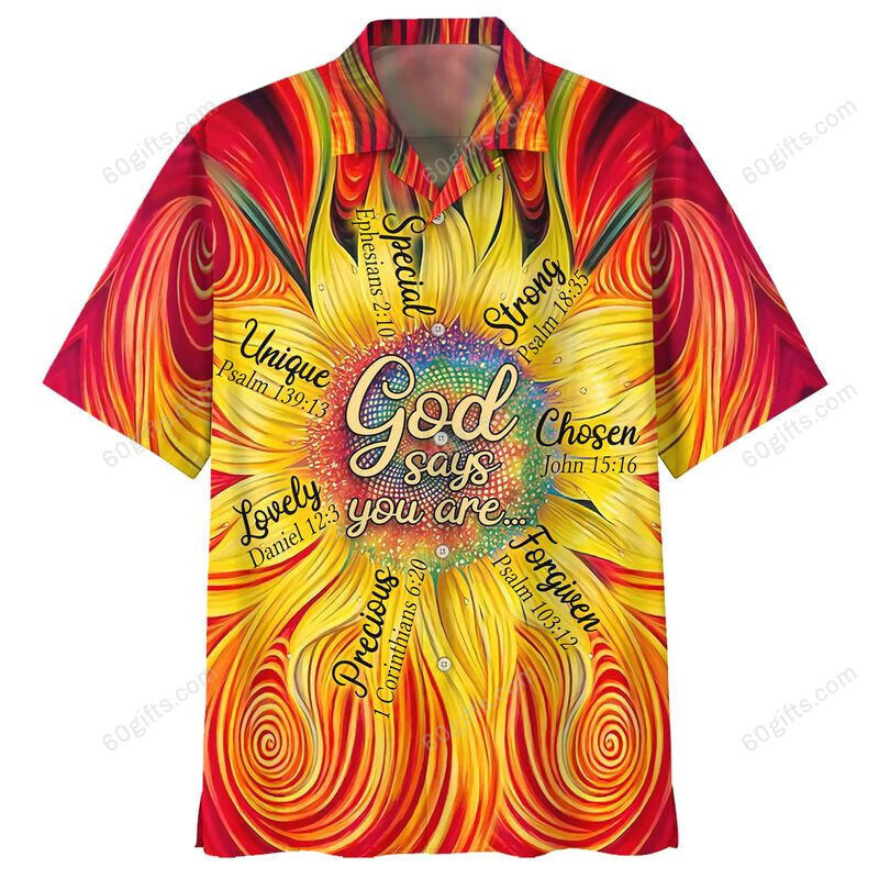 3D Jesus Hawaiian Shirt, Hoodie, Zip Hoodie, Hoodie Dress, Sweatshirt God Says You Are Christian All Over Print