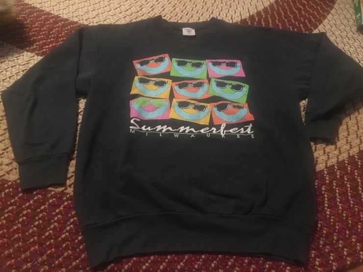 1990 Milwaukee Summerfest Vintage Crewneck Extremely Rare Music Festival Depeche Mode Fleetwood Mac Lollapalooza 90S Shirt