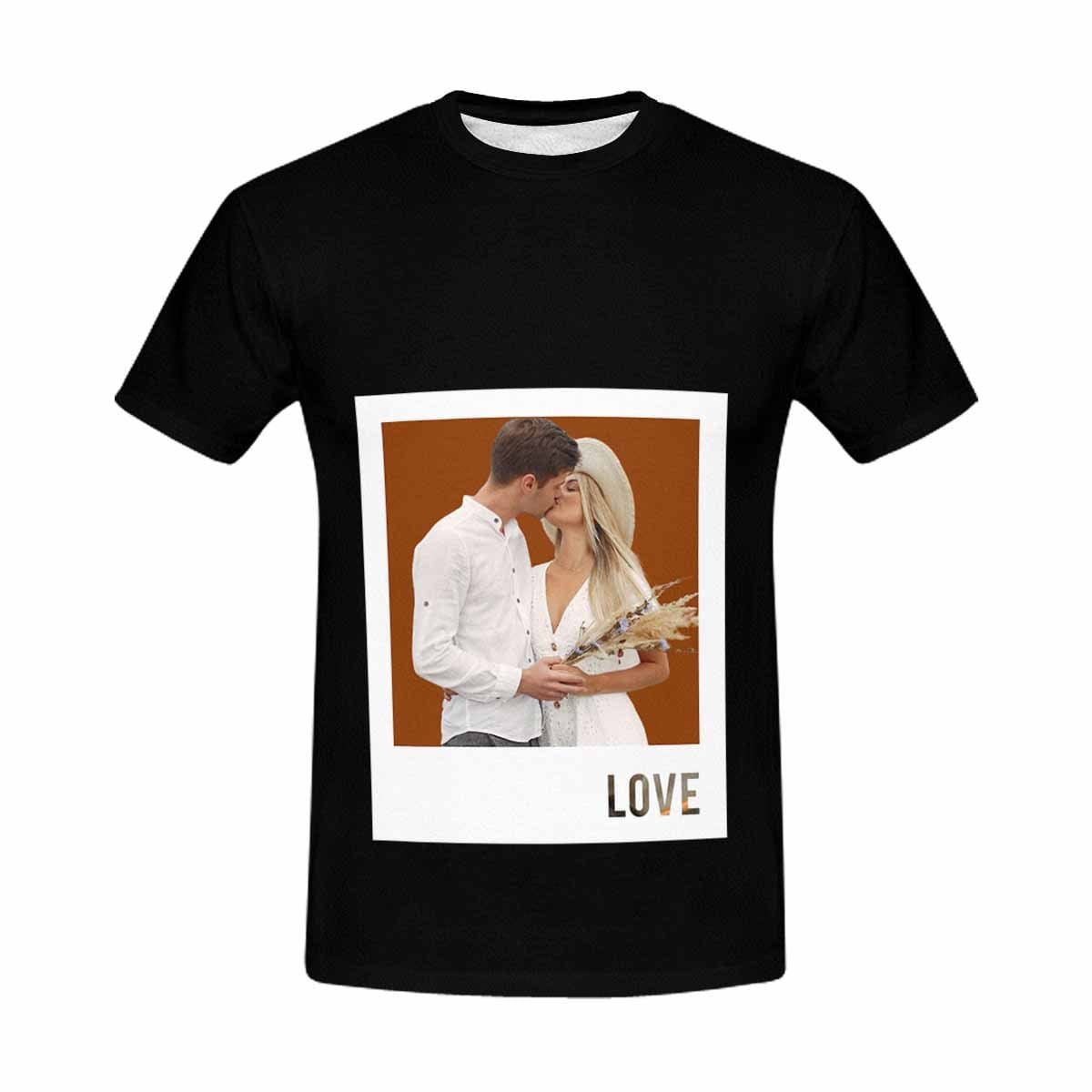 Custom Photo Couples Love Romantic Men’S All Over Print T-Shirt