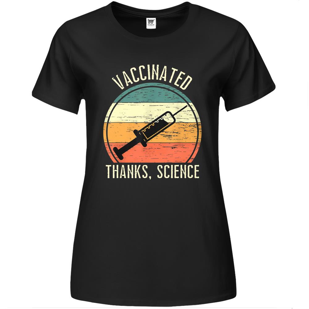 Vintage Pro Vaccination Im Vaccinated Thanks Science Vaccine Premium Womens Tshirts