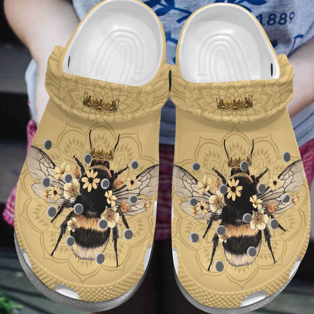 Bee Personalized Clog, Custom Name, Text, Color, Number Fashion Style For Women, Men, Kid, Print 3D Beeyoutiful