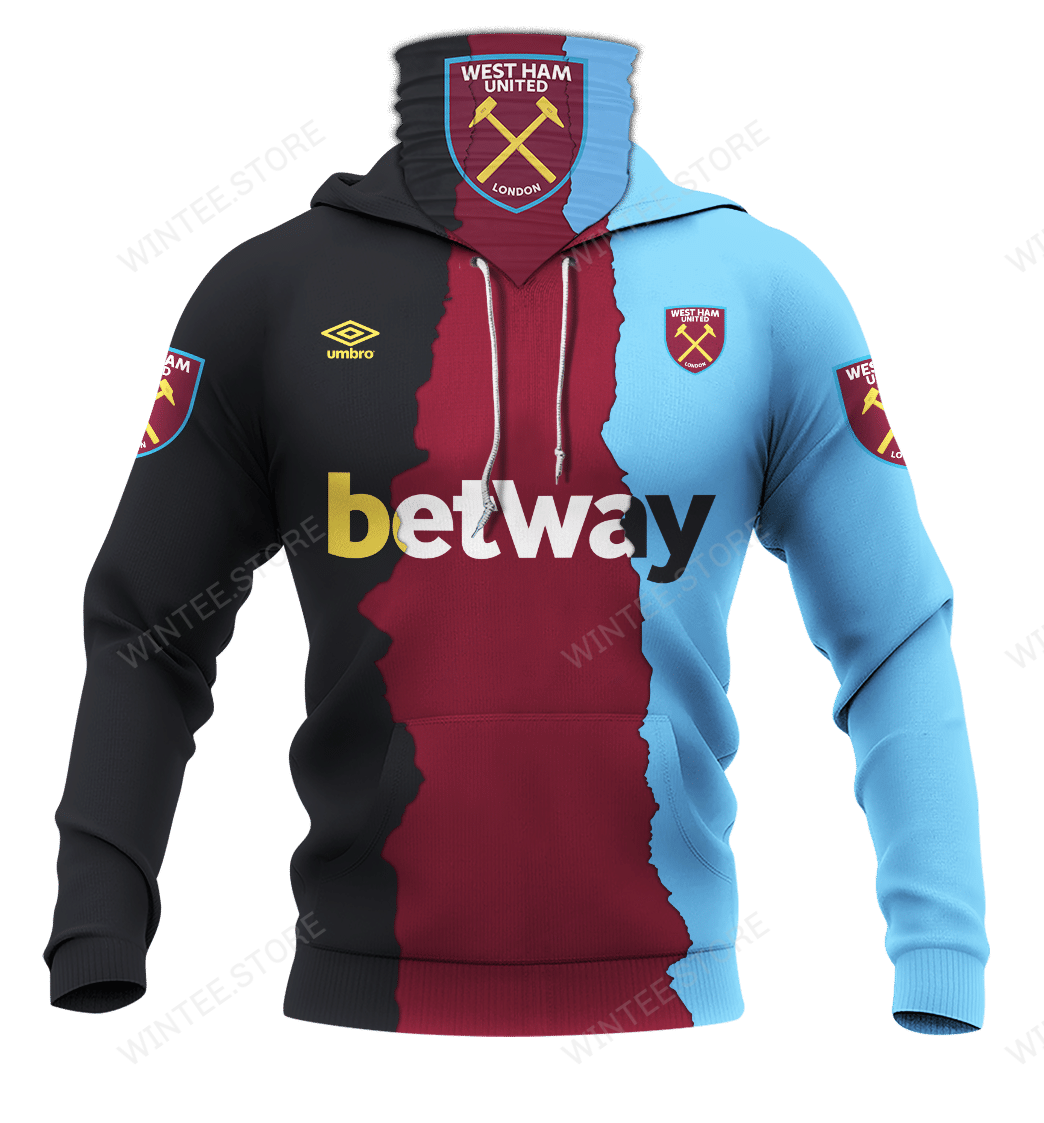 13WestHamUnited001 |HoodieMask| CUSTOMIZE YOUR NAME & NUMBER