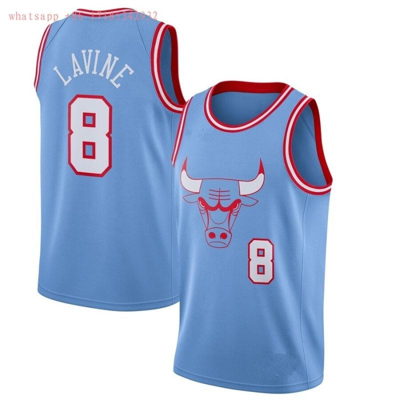 Chicago Bulls Zach Lavine #8 2020 NBA Blue Jersey