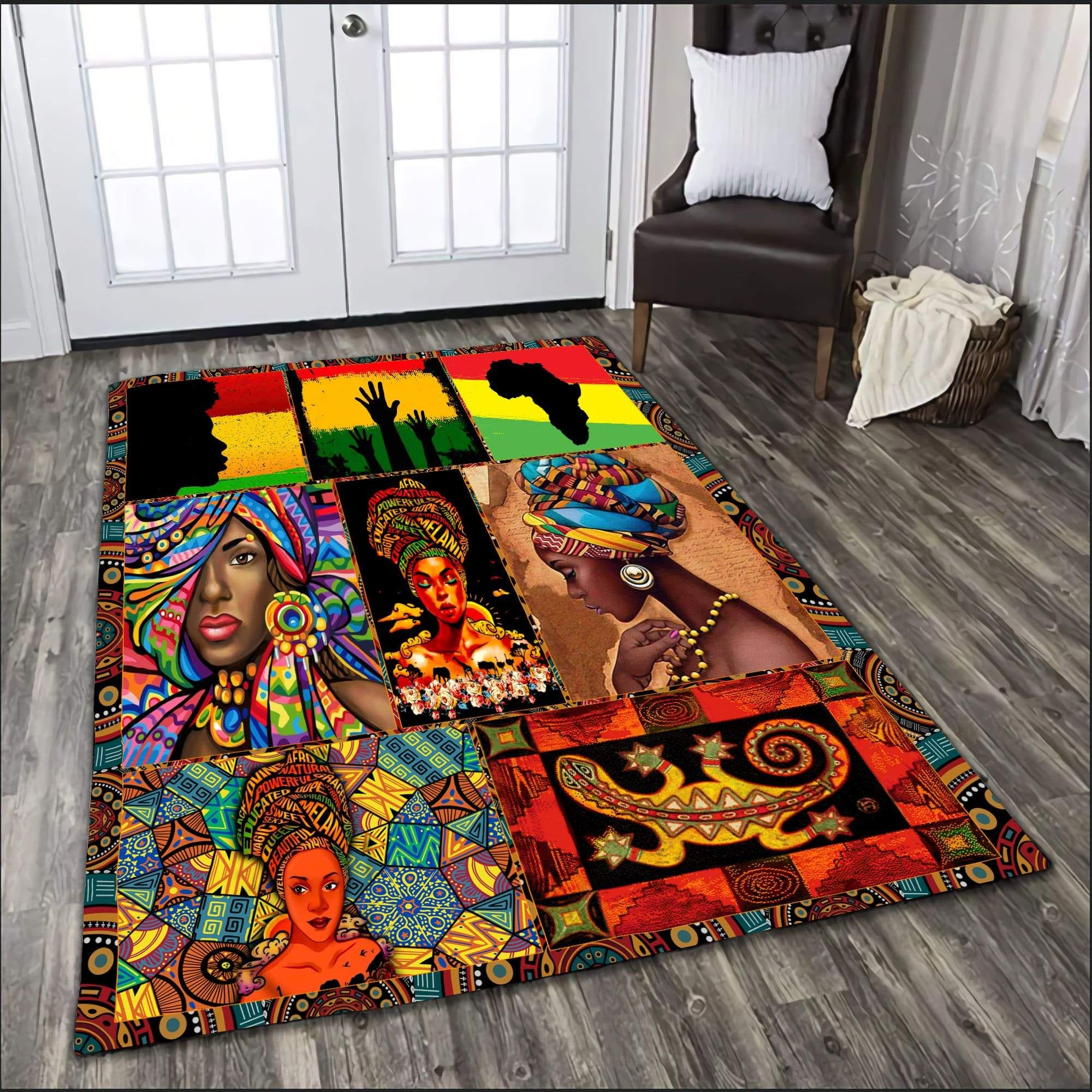 Africa Women African Lizard Patterns Rug