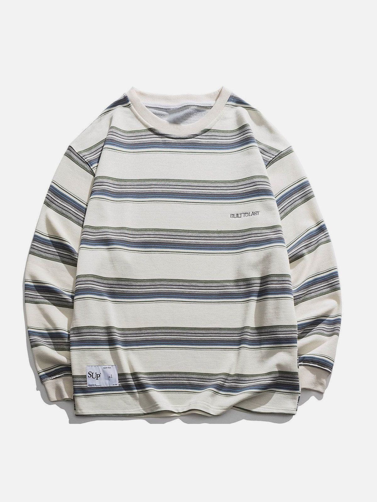 Talishko™ – Simple Striped Panel Sweatshirt