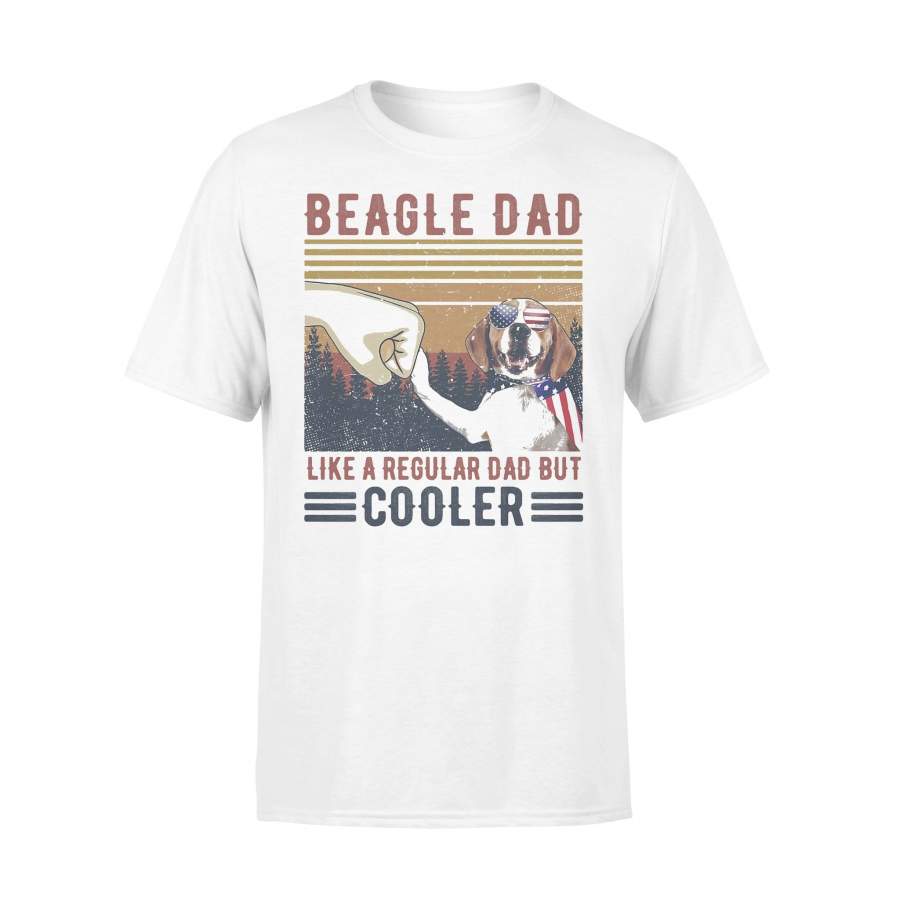 Beagle Dad Like A Regular Dad But Cooler Happy Father’s Day Vintage Retro T-shirt