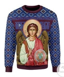 Wonderful St. Archangel Michael Ugly Christmas Sweater, All Over Print Sweatshirt