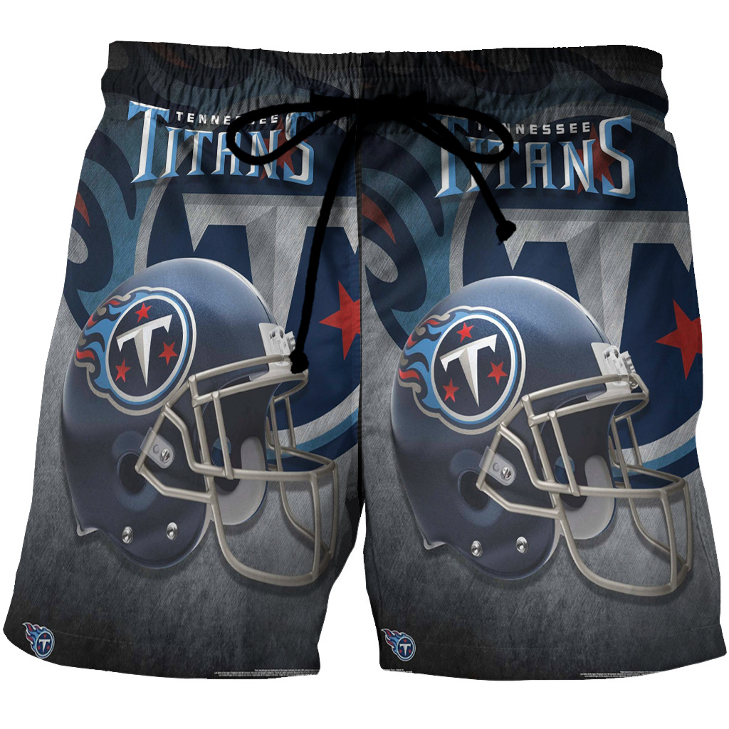 Tennessee Titans Helmet V22 3D All Over Print Summer Beach Hawaiian Short