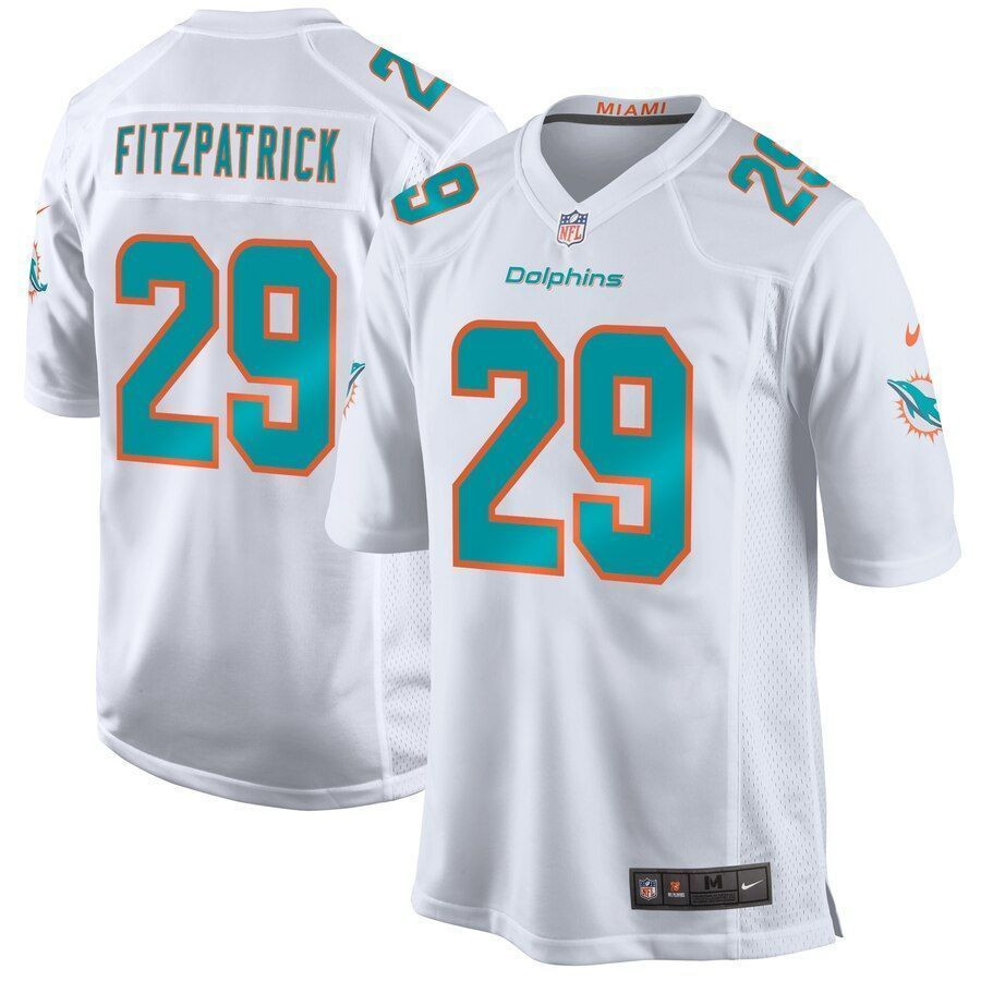 Minkah Fitzpatrick Miami Dolphins Game White 3D Jersey