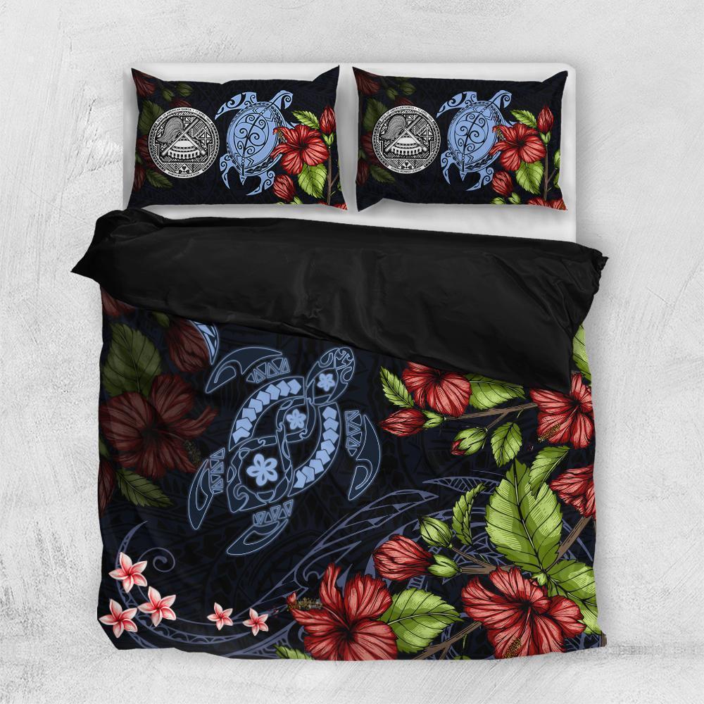 American Samoa Polynesian Sea Turtle And  Hammerhead Shark Bedding Set All Over Printed