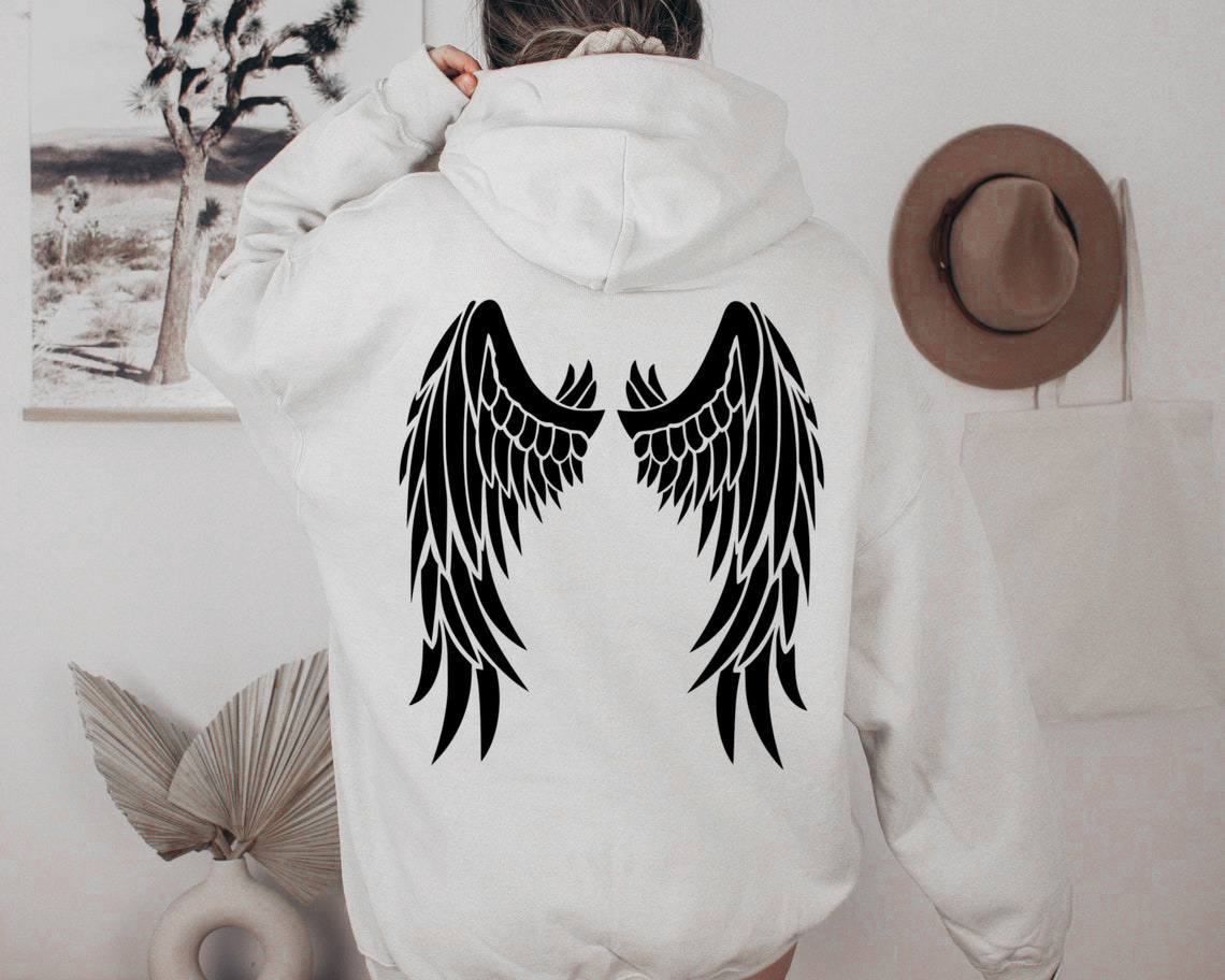 Wings Aesthetic Hoodies funny women fashion unisex casual hipster vintage party street style religion god angel pullovers tops alx