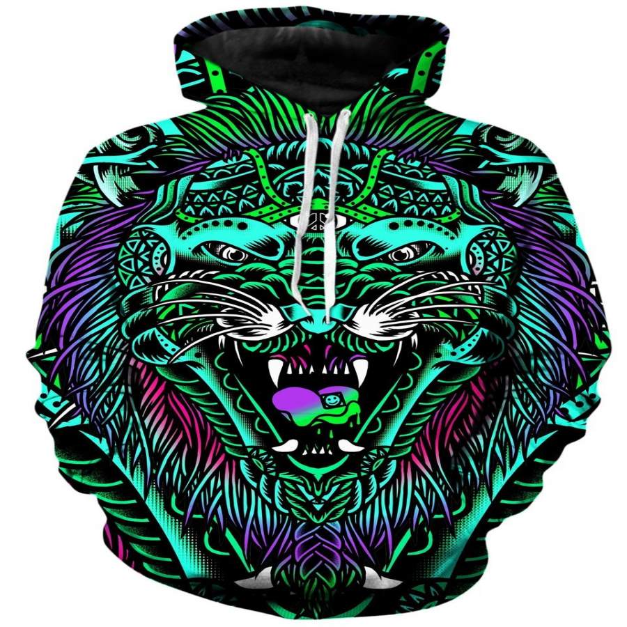 Acid Tiger Unisex  Hoodie All Over Printed