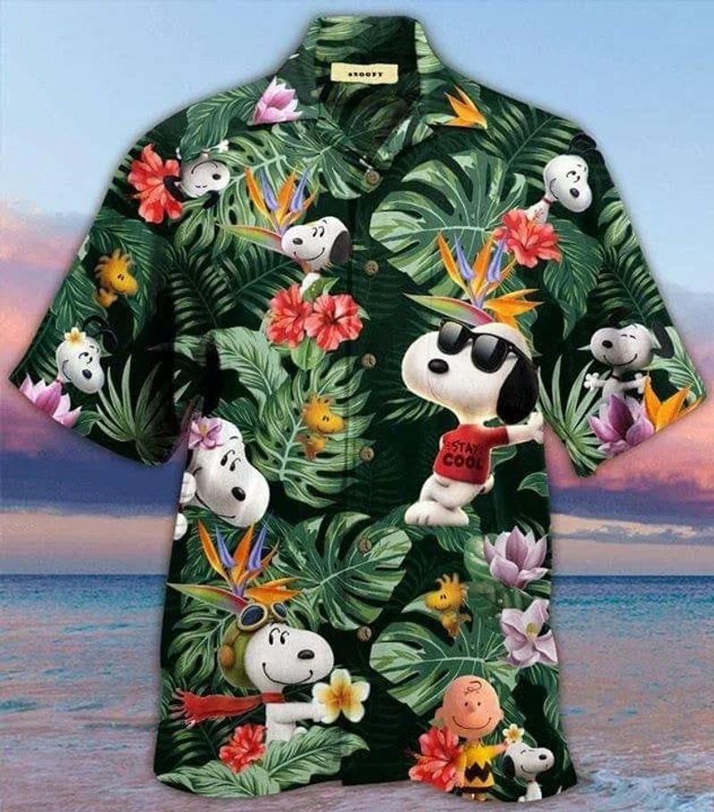 Snoopy Vii Graphic Print Short Sleeve Hawaii Shirt Ha58785