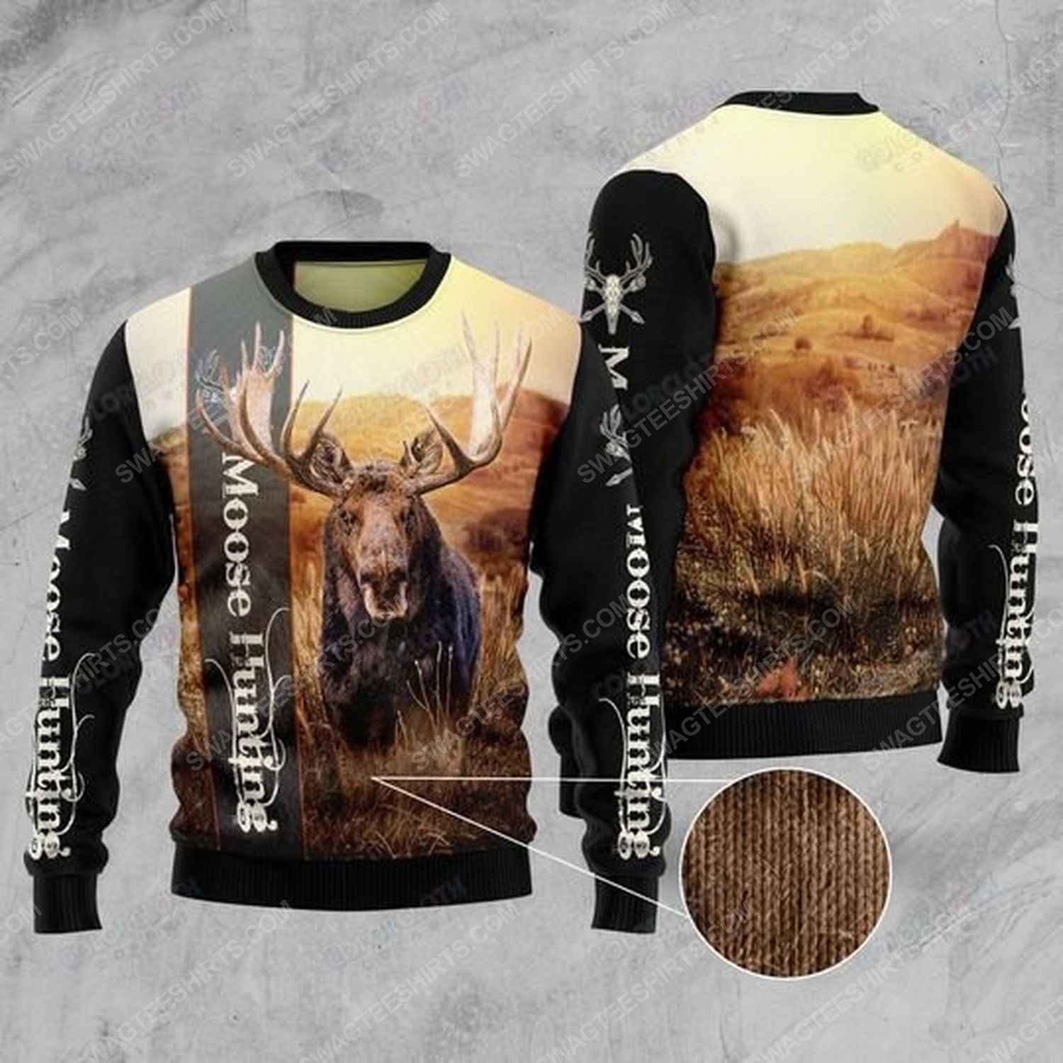 [Special Edition] Moose Hunting Ugly Christmas Sweater – Maria