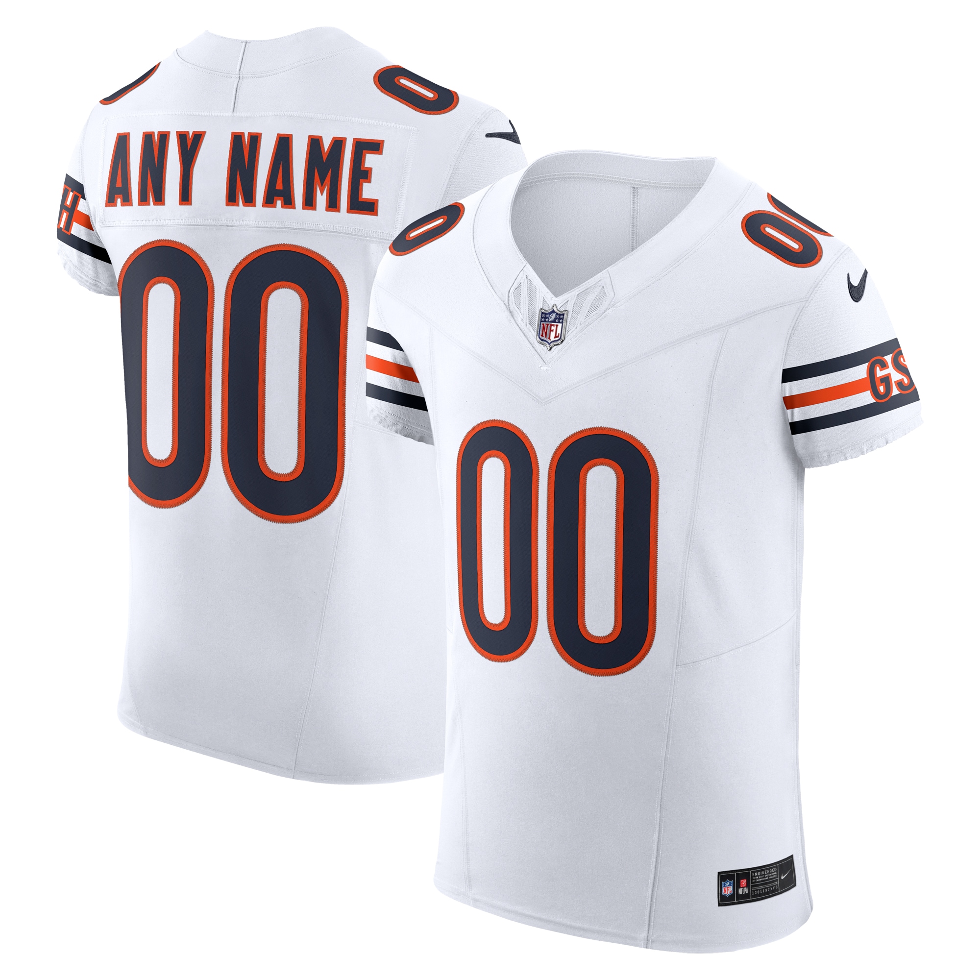 Chicago Bears Vapor F.U.S.E. Elite Custom Jersey – White