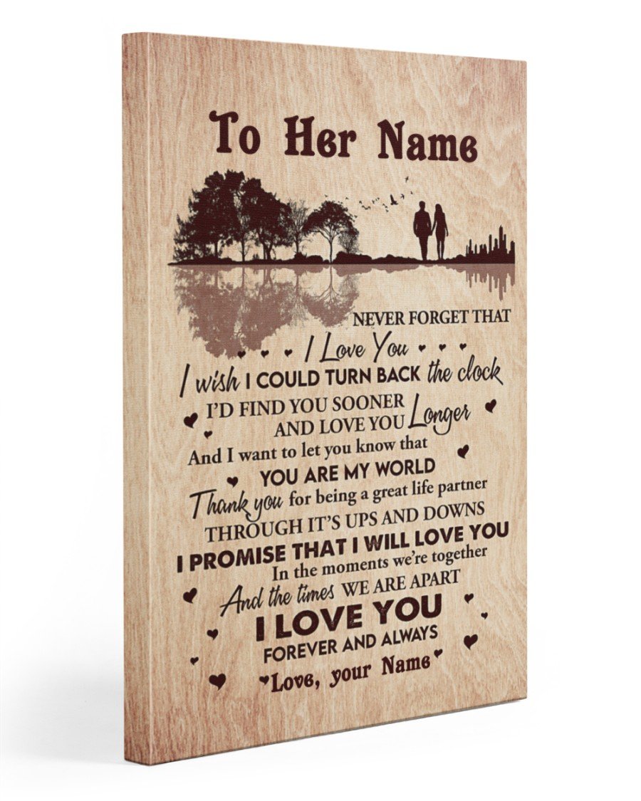 You Are My World Personalized Name Canvas Lovely Gift For Wife Poster Wall Art Home Decor