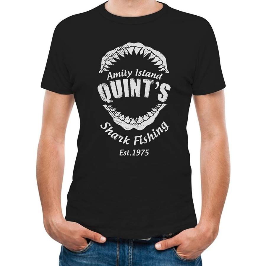 Quint’S Shark Fishing – Funny Gift For Fisherman Men’S T-Shirt