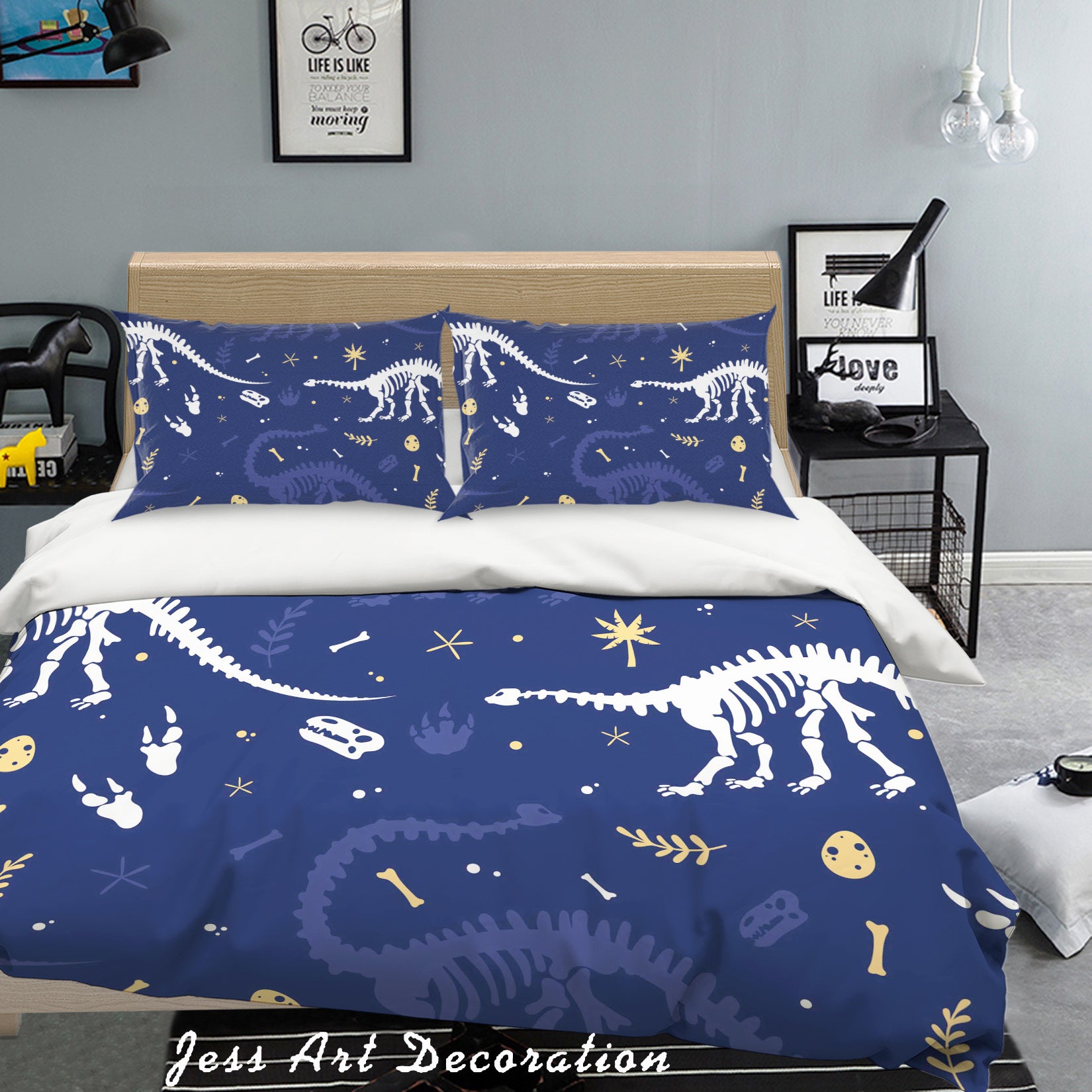 3D Dinosaur Skeleton Quilt Cover Set Bedding Set Pillowcases 20