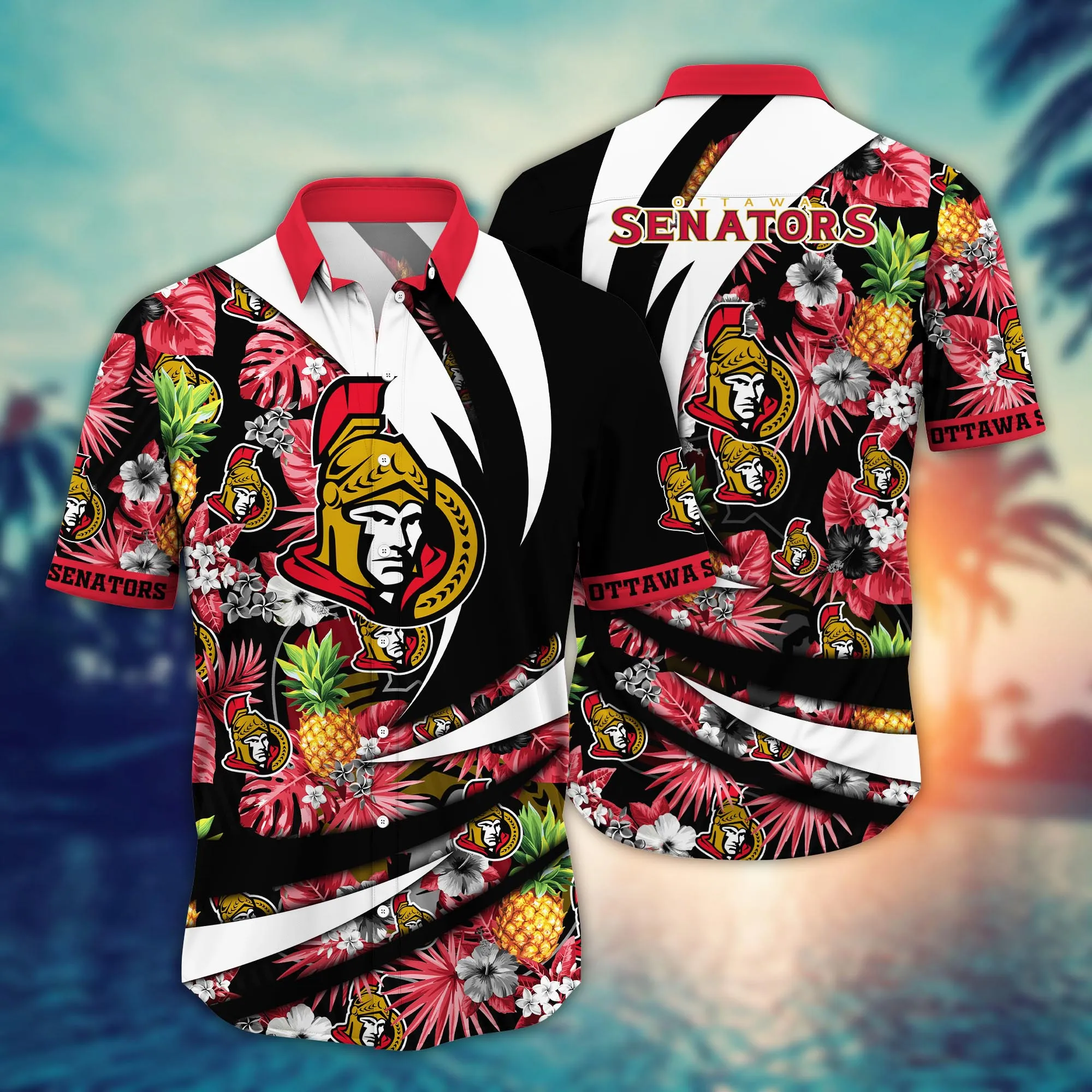 Ottawa Senators Nhl Hawaiian Shirt Vacation Aloha Shirt