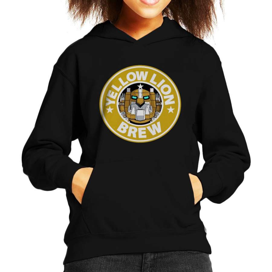 Voltron Yellow Lion Brew Coffee Kid’s Hooded Sweatshirt