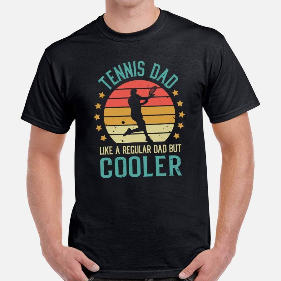 Men's Tennis Vintage Graphic Tee Father's Day Gift for Dad Stepdad Tennis Lovers Players Tennis Dad Like A Normal Dad But Cooler T-Shirt Alwaysky x Father's Day 2024