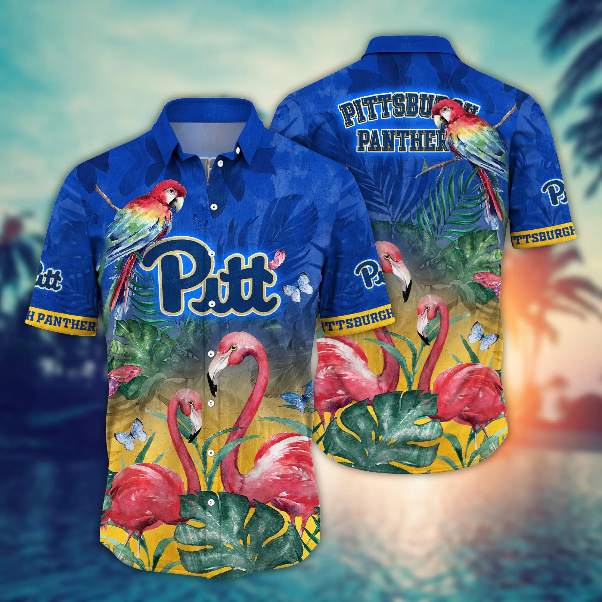 Pittsburgh Panthers NCCA Hawaiian Shirt Sunning Aloha Shirt