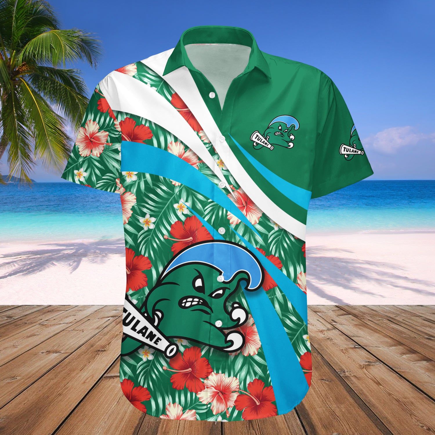 Tulane Green Wave Hawaii Shirt Hibiscus Sport Style – NCCA