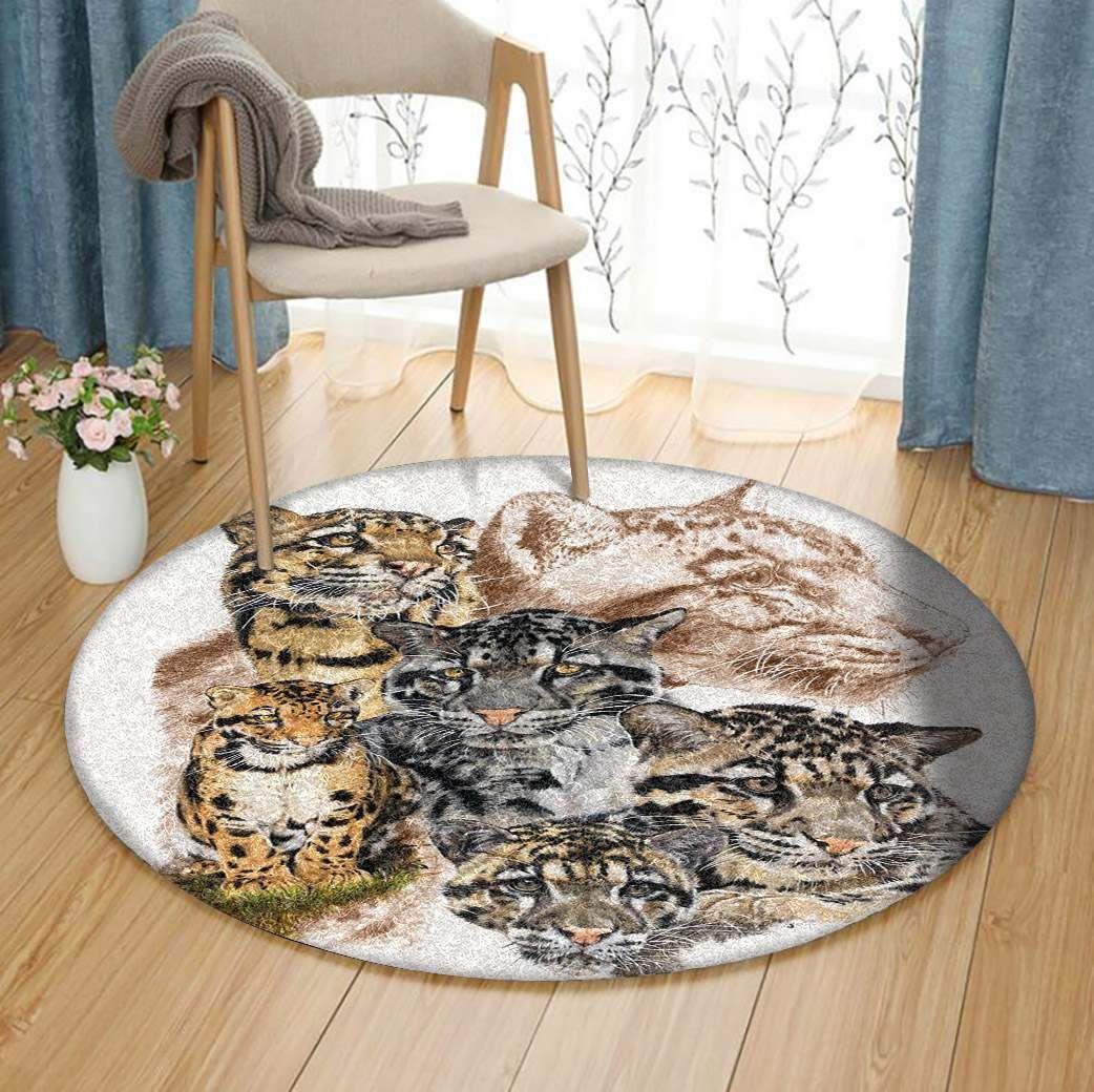 Clouded Leopard GE183 Round Rug  CYSI2907