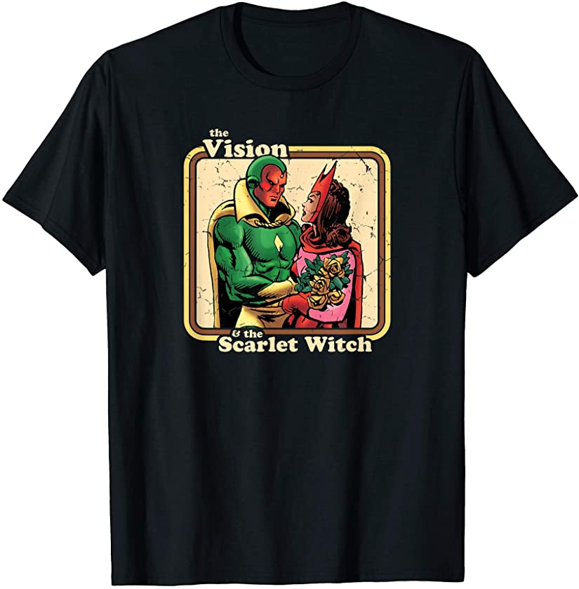 The Vision and The Scarlet Witch Retro Comic T-Shirt