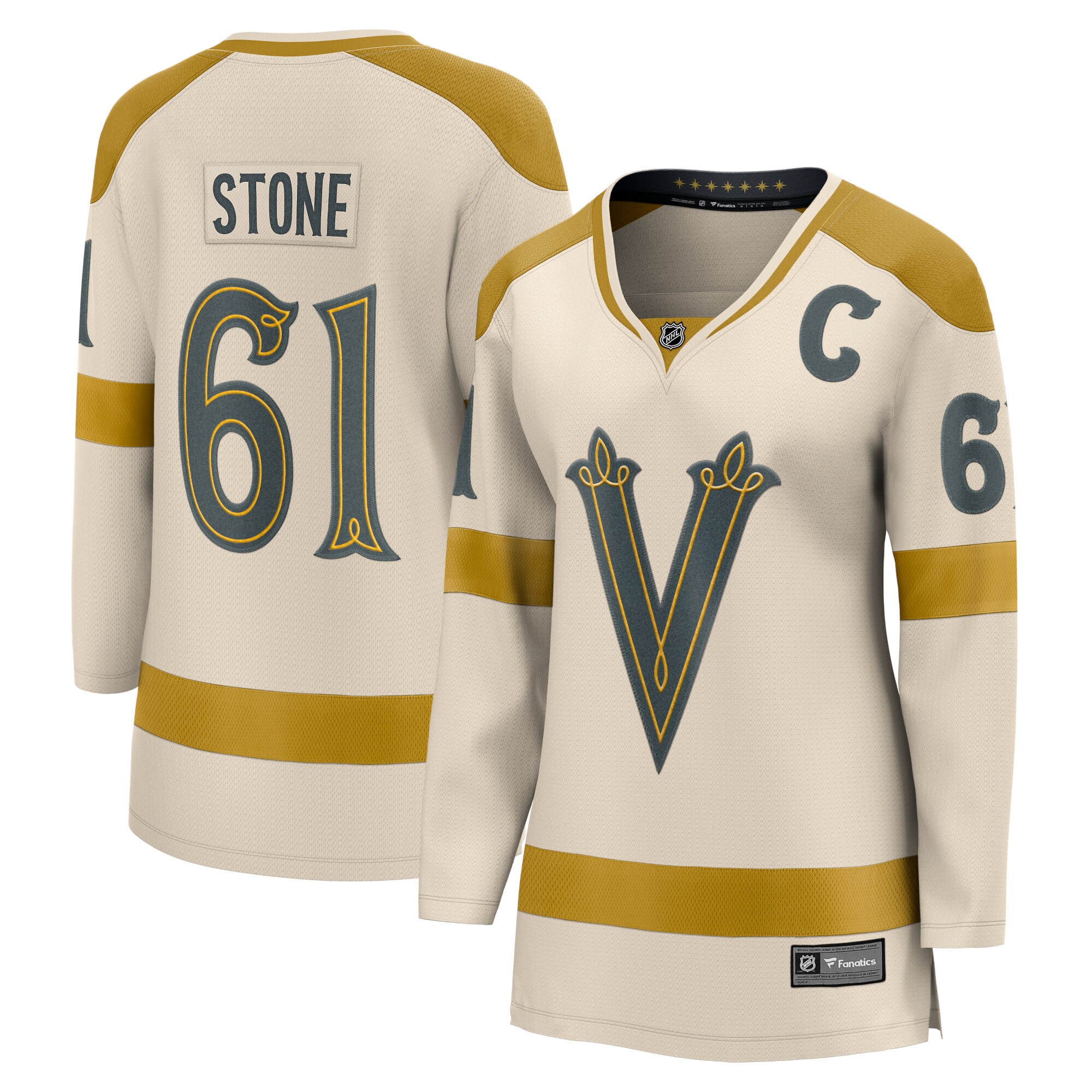 Women's Vegas Golden Knights Mark Stone Cream 2024 NHL Winter Classic Breakaway Player Jersey