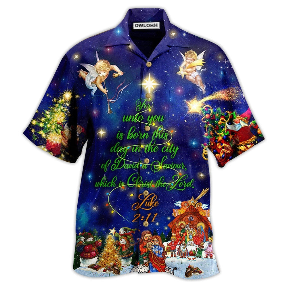 Christmas Christ The Lord In Blue Hawaii Shirt Ha55494