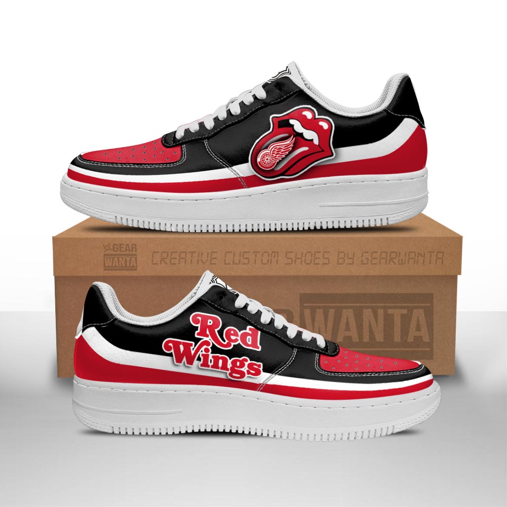 Detroit Red Wings Air Sneakers Custom Force Shoes Sexy Lips For Fans