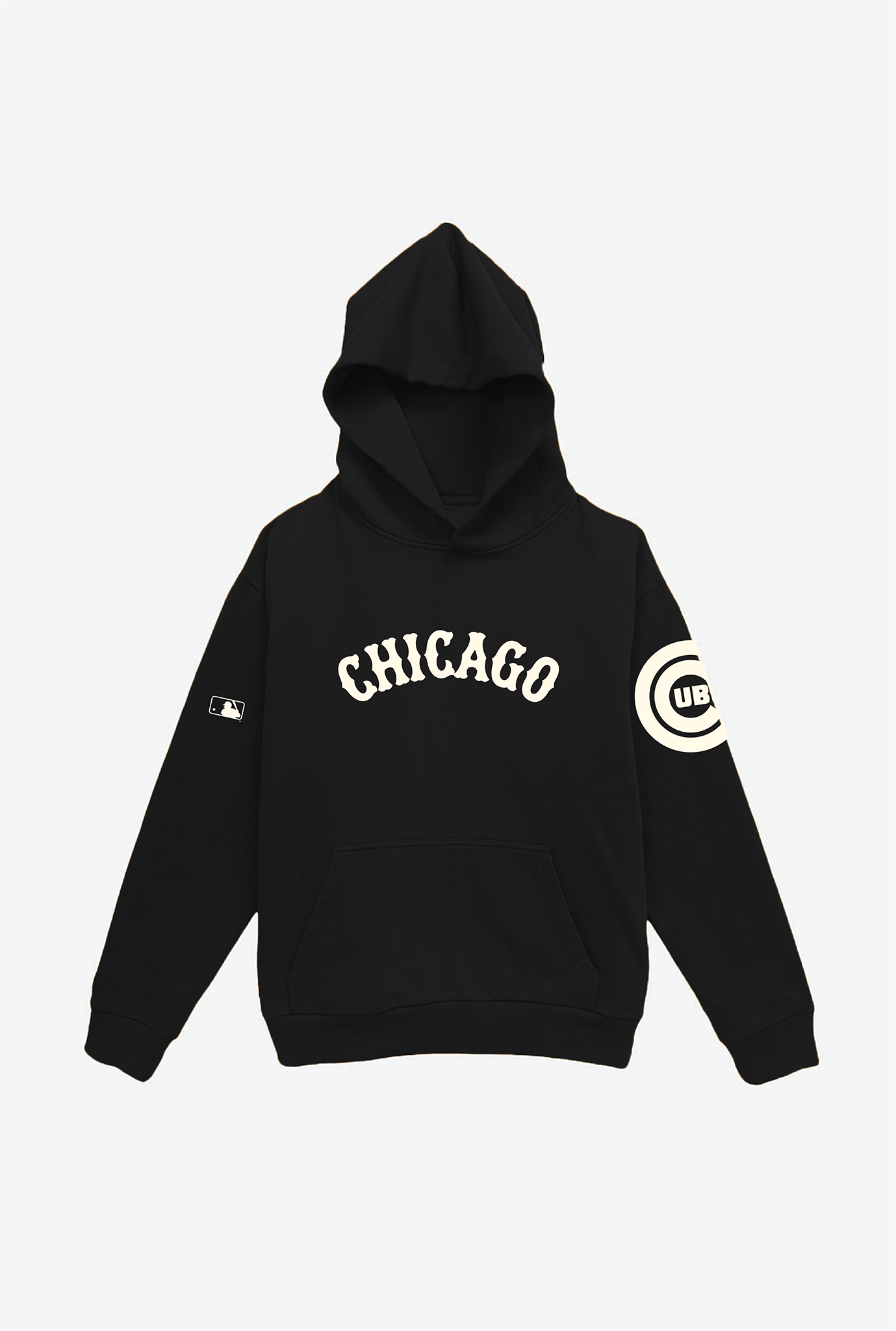 Chicago Cubs Essential Heavyweight Hoodie – Black