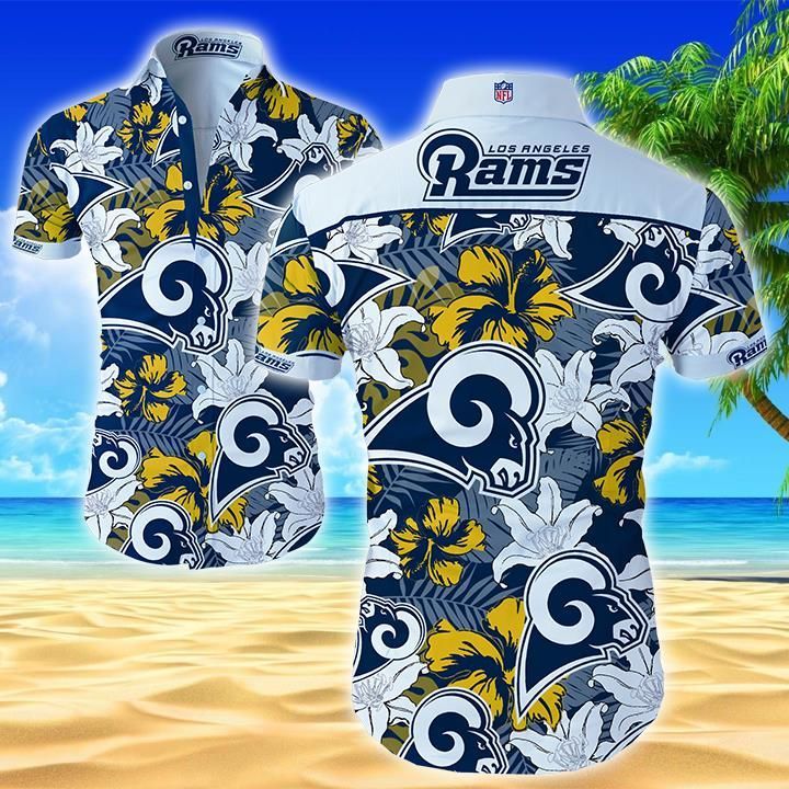 Los Angeles Rams Hawaii Shirt Summer Button Up For Men Beach Wear Short Sleeve Ha94204