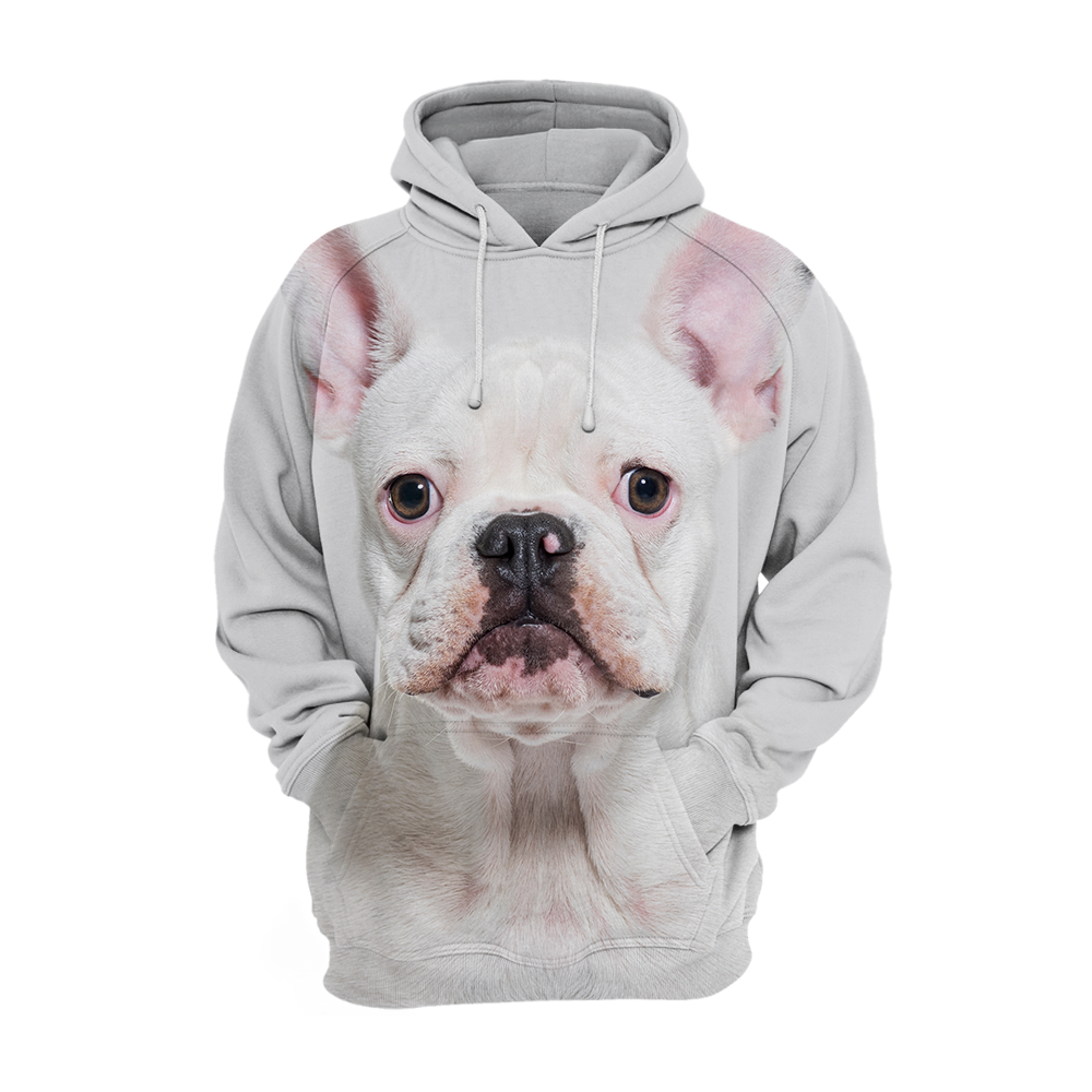 Unisex 3D Graphic Hoodies Animals Dogs French Bulldog White