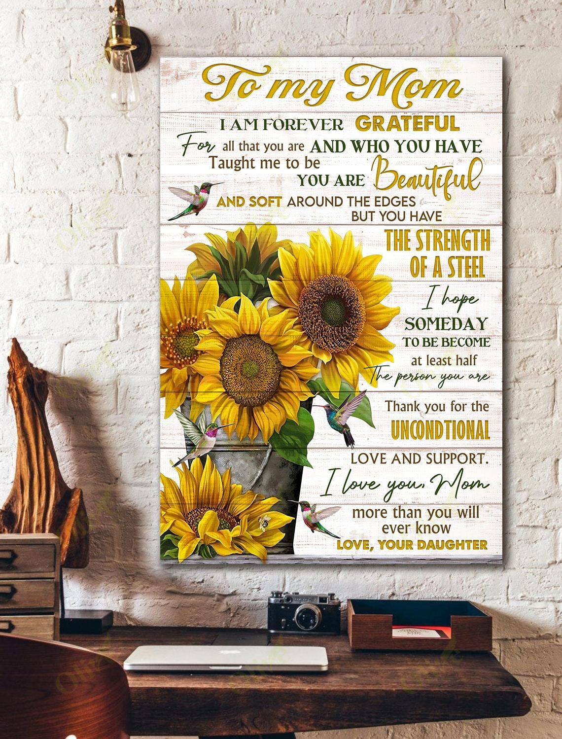 To My Mom – I’M Forever Grateful For All That You Are Canvas Wall Art Home Decor