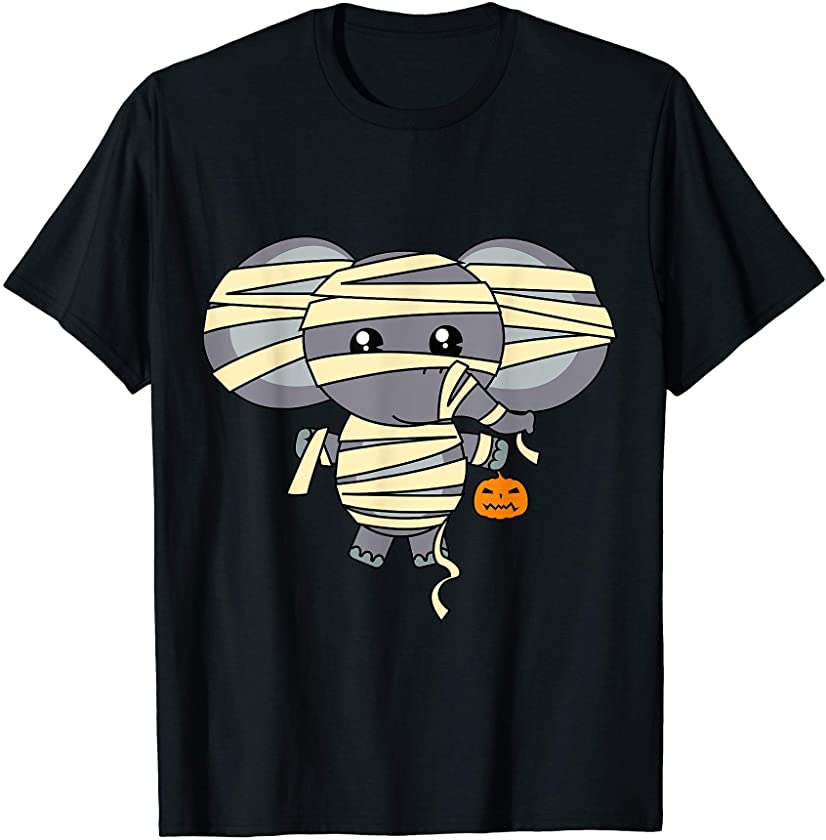 Mummy Elephant Trick or Treating Costume Cute Halloween Gift T-Shirt