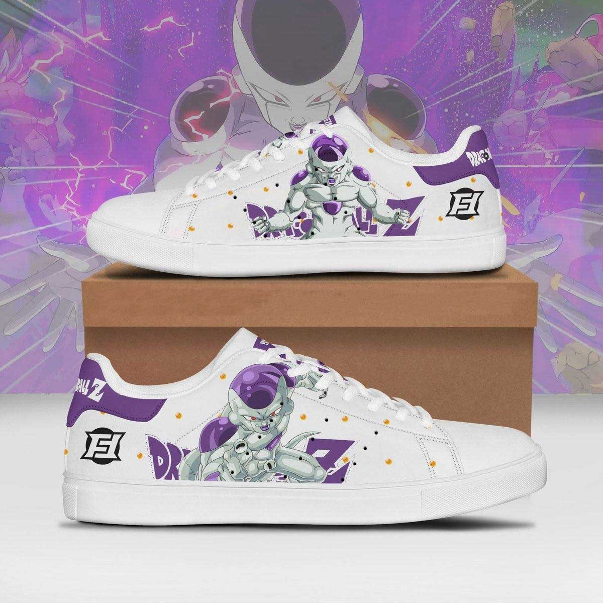 Dragon Ball Frieza Anime Christmas Gift For Fan Low Top Leather Skate Shoes Sneakers For Man And Women