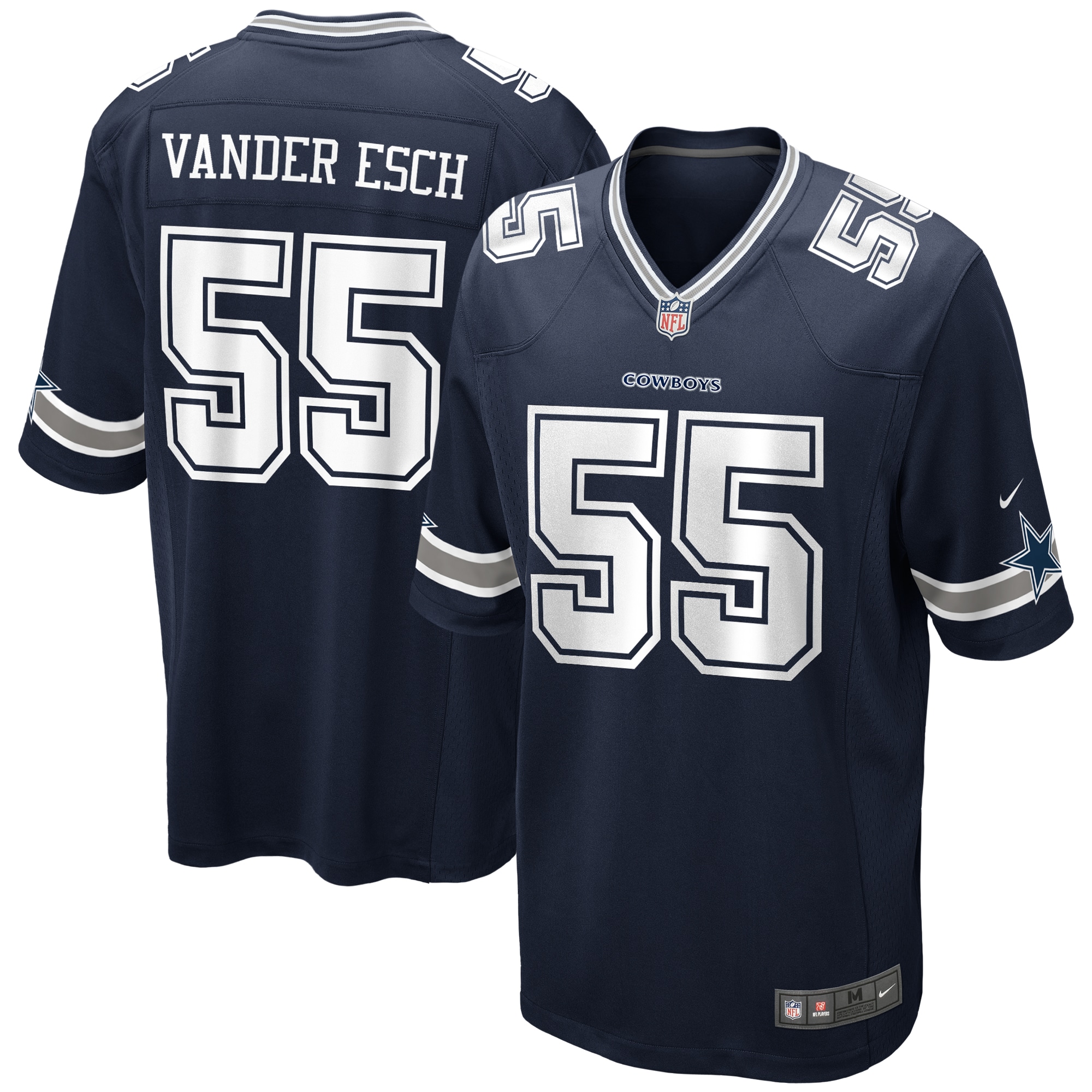 Men’s Dallas Cowboys Leighton Vander Esch Navy Game Player Jersey